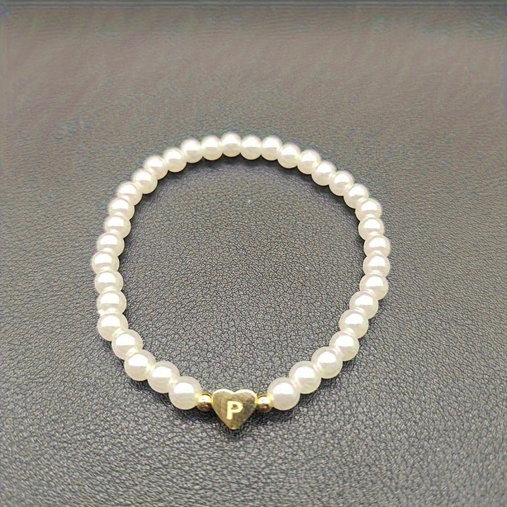 Chic A-Z Heart Initial Bracelet