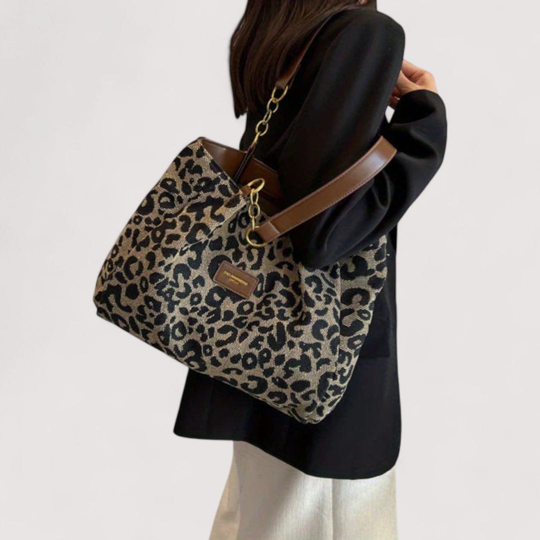 Lévrier – Leopard Canvas Shopping Bag