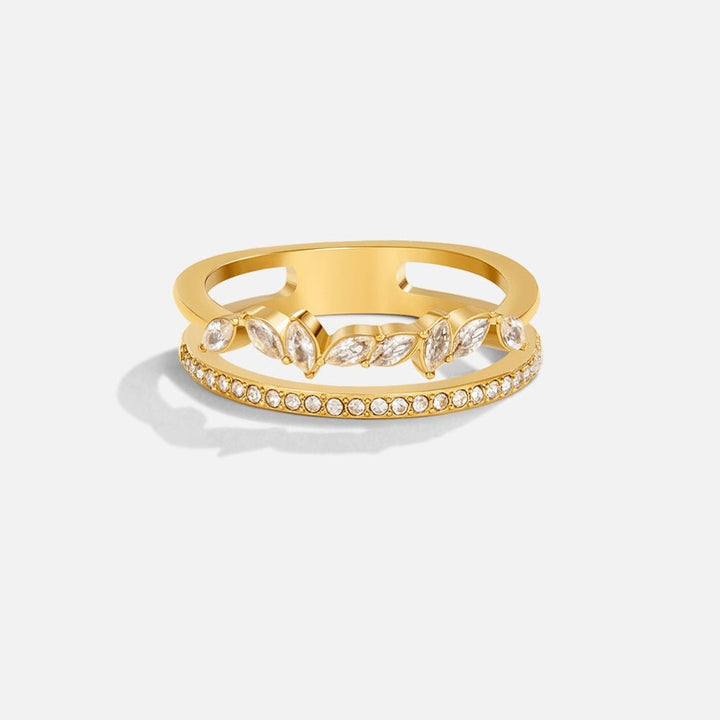 18K Gold Mia Crystal Ring