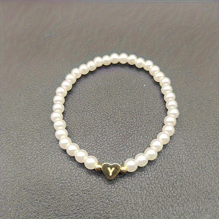 Chic A-Z Heart Initial Bracelet
