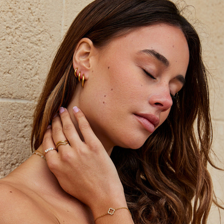 Gold Trio Mini Hoop Set